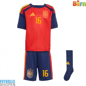 Billiga Spanien Rodri Hernandez #16 Hemmatröja Barn VM 2026 Kortärmad (+ Korta byxor)